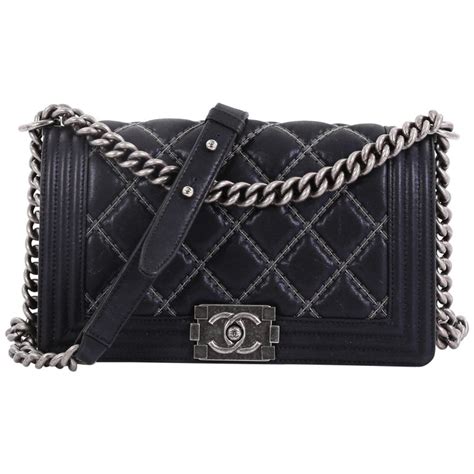 chanel boy double stitch large grey calfskin bag|Chanel bag fashion.